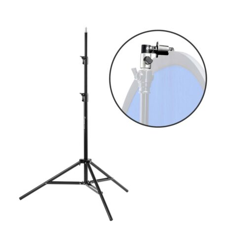 Flashpoint Backdrop and Reflector Holder Clip With 7′ Light Stand Kit